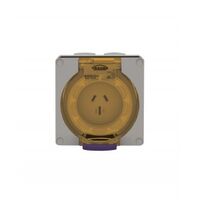Socket Outlet IP66 32A 500V 4 Round Pin Buffalo Grey Trader