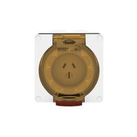 Socket Outlet IP66 20A 500V 4 Round Pin Buffalo White Trader