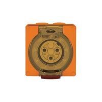 Socket Outlet IP66 32A 500V 4 Round Pin Buffalo Orange Trader