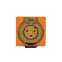 Socket Outlet IP66 10A 500V 5 Round Pin Buffalo Orange Trader