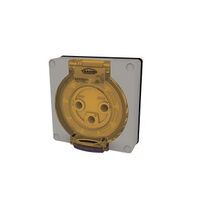 Socket Outlet IP66 32A 500V 4 Round Pin Buffalo Grey Trader