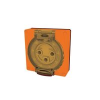 Socket Outlet IP66 32A 500V 4 Round Pin Buffalo Orange Trader