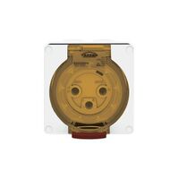 Socket Outlet IP66 50A 500V 4 Round Pin Buffalo White Trader