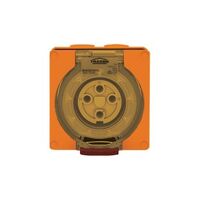 Socket Outlet IP66 32A 500V 4 Round Pin Buffalo Orange Trader
