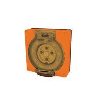 Socket Outlet IP66 32A 500V 4 Round Pin Buffalo Orange Trader