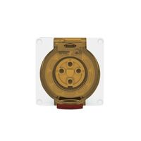 Socket Outlet IP66 40A 500V 4 Round Pin Buffalo White Trader
