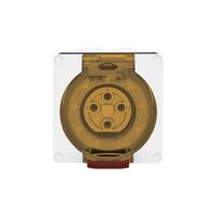 Socket Outlet IP66 40A 500V 4 Round Pin Buffalo White Trader