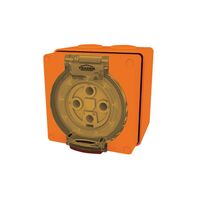 Socket Outlet IP66 32A 500V 4 Round Pin Buffalo Orange Trader