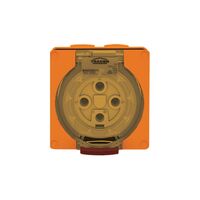 Socket Outlet IP66 32A 500V 4 Round Pin Buffalo Orange Trader