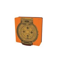Socket Outlet IP66 32A 500V 4 Round Pin Buffalo Orange Trader