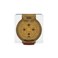 Socket Outlet IP66 50A 500V 4 Round Pin Buffalo White Trader