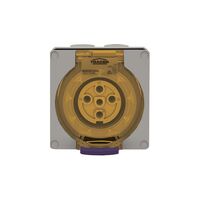 Socket Outlet IP66 10A 500V 5 Round Pin Buffalo Grey Trader