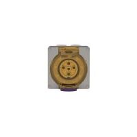 Socket Outlet IP66 10A 500V 5 Round Pin Buffalo Grey Trader