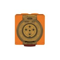 Socket Outlet IP66 32A 500V 4 Round Pin Buffalo Orange Trader