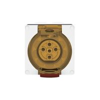 Socket Outlet IP66 40A 500V 4 Round Pin Buffalo White Trader