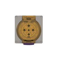 Socket Outlet IP66 32A 500V 4 Round Pin Buffalo Grey Trader