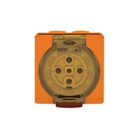 Socket Outlet IP66 32A 500V 5 Round Pin Buffalo Orange Trader