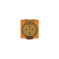 Socket Outlet IP66 32A 500V 5 Round Pin Buffalo Orange Trader