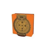 Socket Outlet IP66 32A 500V 4 Round Pin Buffalo Orange Trader