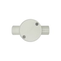 Junction Box Round 1 Way 25mm PVC Cobra Grey Trader