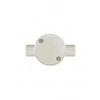 Junction Box Round 1 Way 25mm PVC Cobra Grey Trader