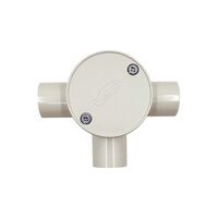 Junction Box Round 1 Way 25mm PVC Cobra Grey Trader