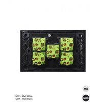 Switch Horizontal 5 Gang Clouded Leopard Matt Black Trader