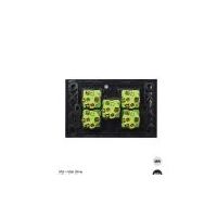 Switch Horizontal 5 Gang Clouded Leopard Matt Black Trader