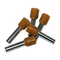 Single Cord End Ferrule 10mm² x 25mm Brown Pack of 100 Eltech