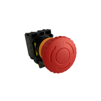 Emergency Stop Button 40mm Mushroom Twist 1NO+1NC Metal Eltech