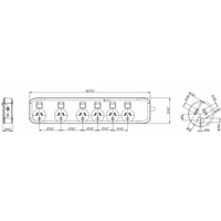Powerboard Switched 6 Outlet 2400W Surge Protection White Trader