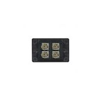 Switch Horizontal 4 Gang 10AX 16A 250V Cougar Black Trader
