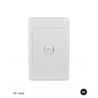Switch Horizontal 4 Gang 10AX 16A 250V Cougar Black Trader