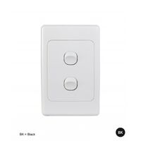 Switch Horizontal 4 Gang 10AX 16A 250V Cougar Black Trader