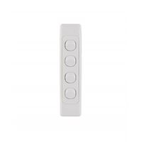Switch Horizontal 4 Gang 10AX 16A 250V Cougar Black Trader