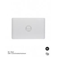 Switch Architrave 2 Gang 16AX 20A 250V Leopard Black Trader