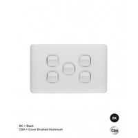 Switch Architrave 2 Gang 16AX 20A 250V Leopard Black Trader