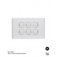 Switch Architrave 2 Gang 16AX 20A 250V Leopard Black Trader