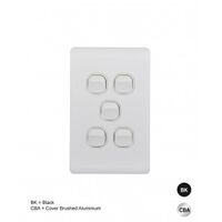Switch Architrave 2 Gang 16AX 20A 250V Leopard Black Trader