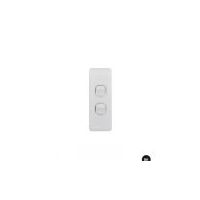 Switch Architrave 2 Gang 16AX 20A 250V Leopard Black Trader