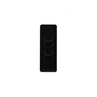 Switch Architrave 2 Gang 16AX 20A 250V Leopard Black Trader