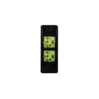 Switch Architrave 2 Gang 16AX 20A 250V Leopard Black Trader