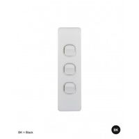 Switch Architrave 2 Gang 16AX 20A 250V Leopard Black Trader