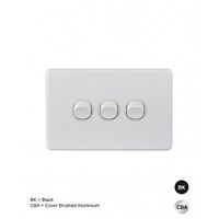 Switch Vertical 2 Gang 10AX 250V IP66 Puma White Trader