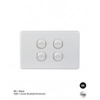 Switch Vertical 2 Gang 10AX 250V IP66 Puma White Trader