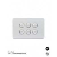 Switch Vertical 2 Gang 10AX 250V IP66 Puma White Trader