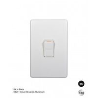 Switch Vertical 2 Gang 10AX 250V IP66 Puma White Trader