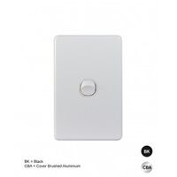 Switch Vertical 2 Gang 10AX 250V IP66 Puma White Trader