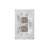 Switch Vertical 2 Gang 10AX 250V IP66 Puma White Trader