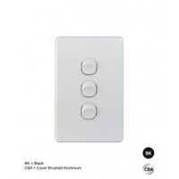 Switch Vertical 2 Gang 10AX 250V IP66 Puma White Trader